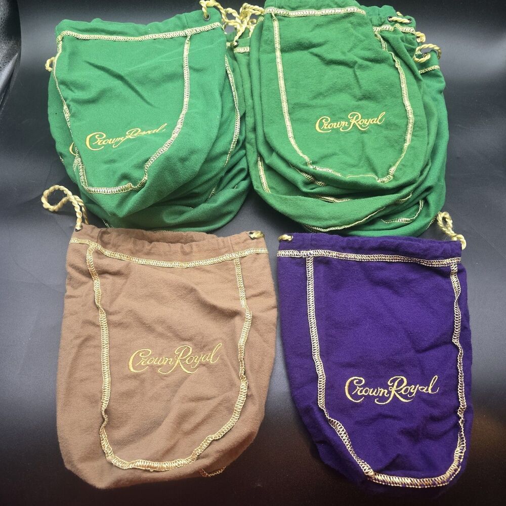 Crown Royal Bags Lot Of 19 Variety Various Colors